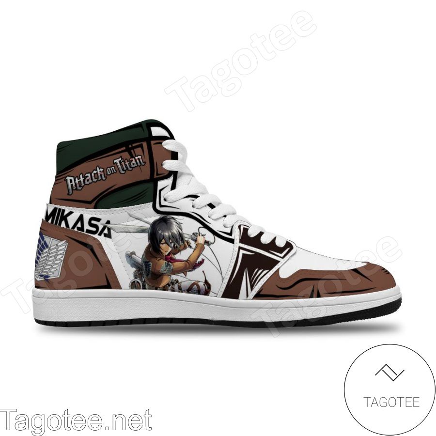 AOT Attack on Titan Mikasa Ackerman Air Jordan High Top Shoes Sneakers a