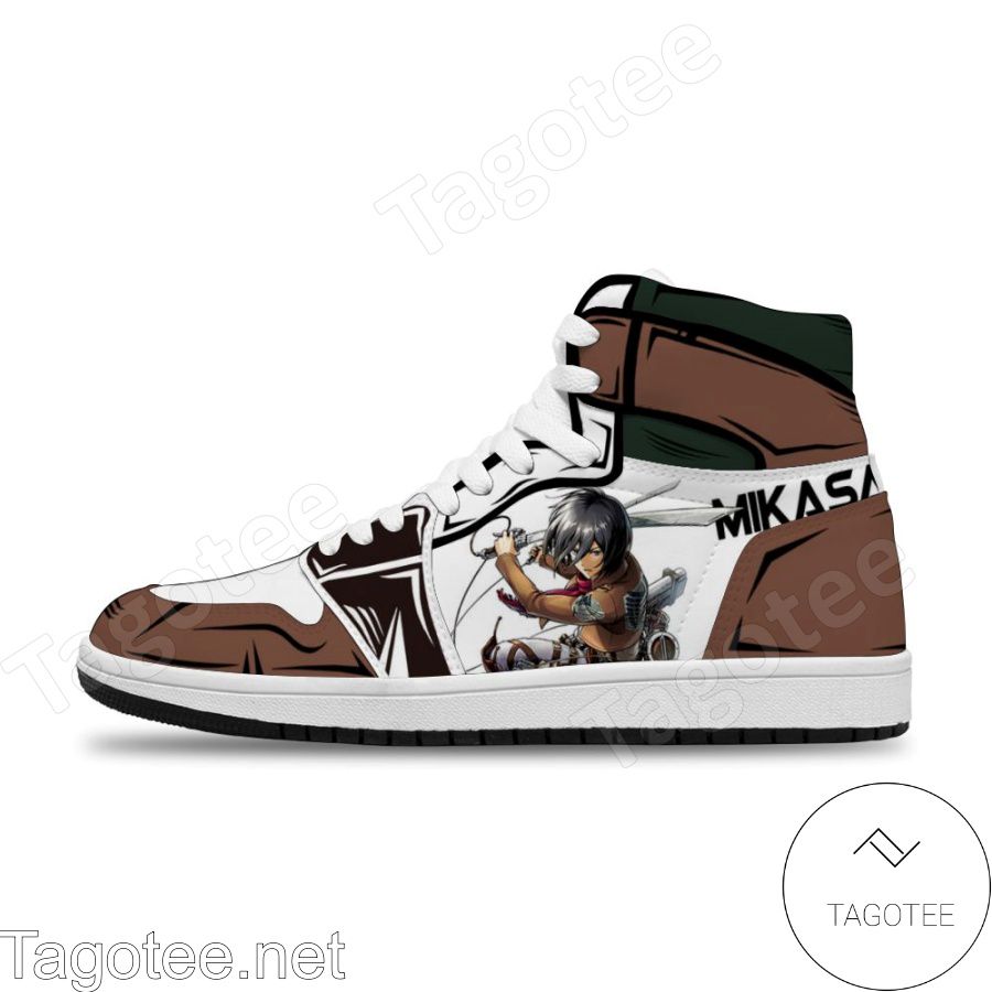 Attack On Titan Mikasa Ackerman Air Jordan High Top Shoes Sneakers