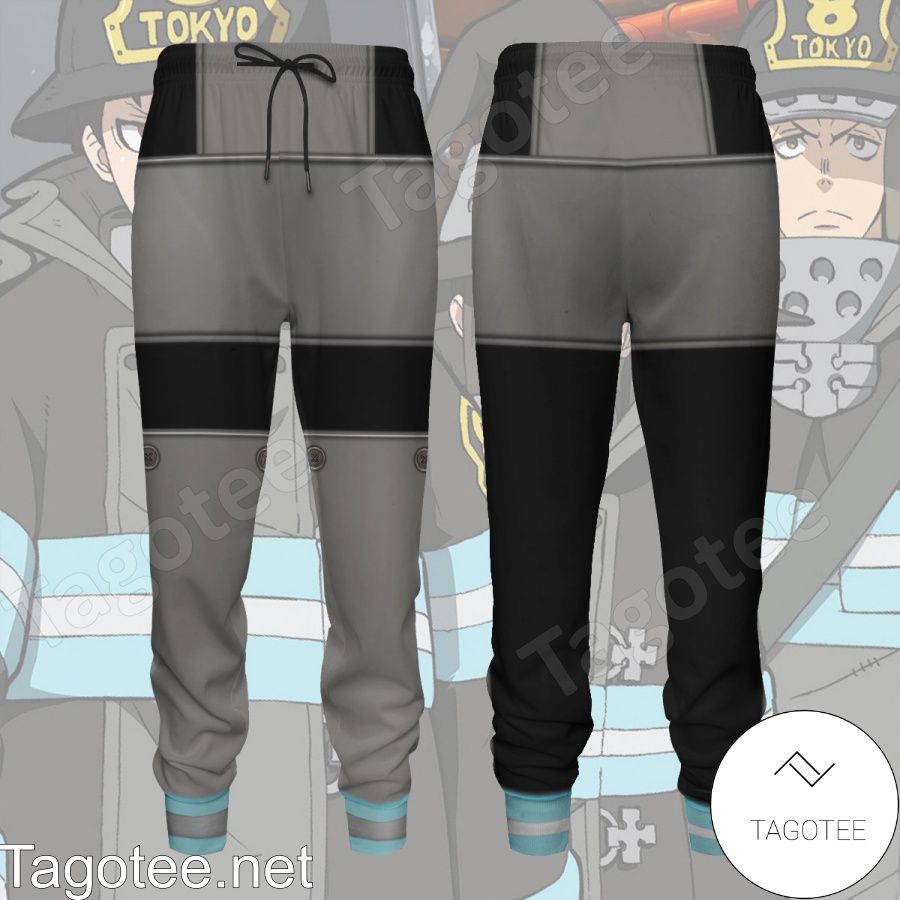 Anime Fire Force Cosplay Pants a