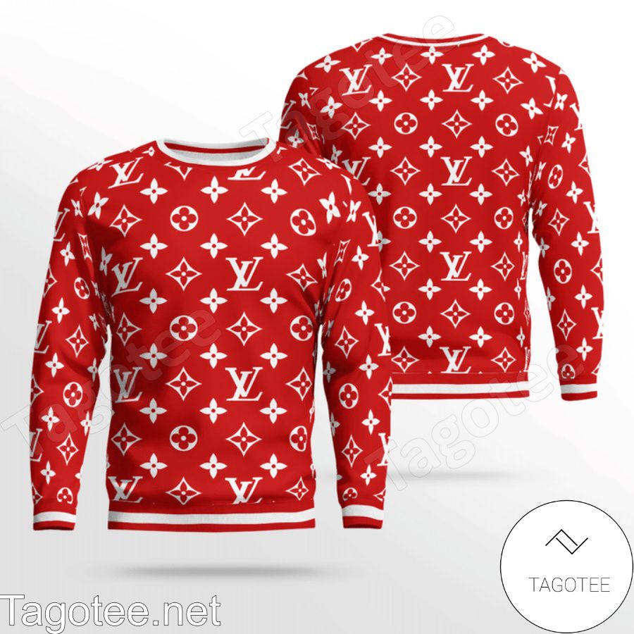 Louis Vuitton Monogram Red Sweater