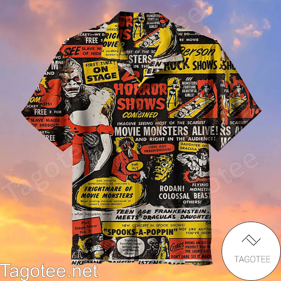 1957 Movie Monster Shows Hawaiian Shirt