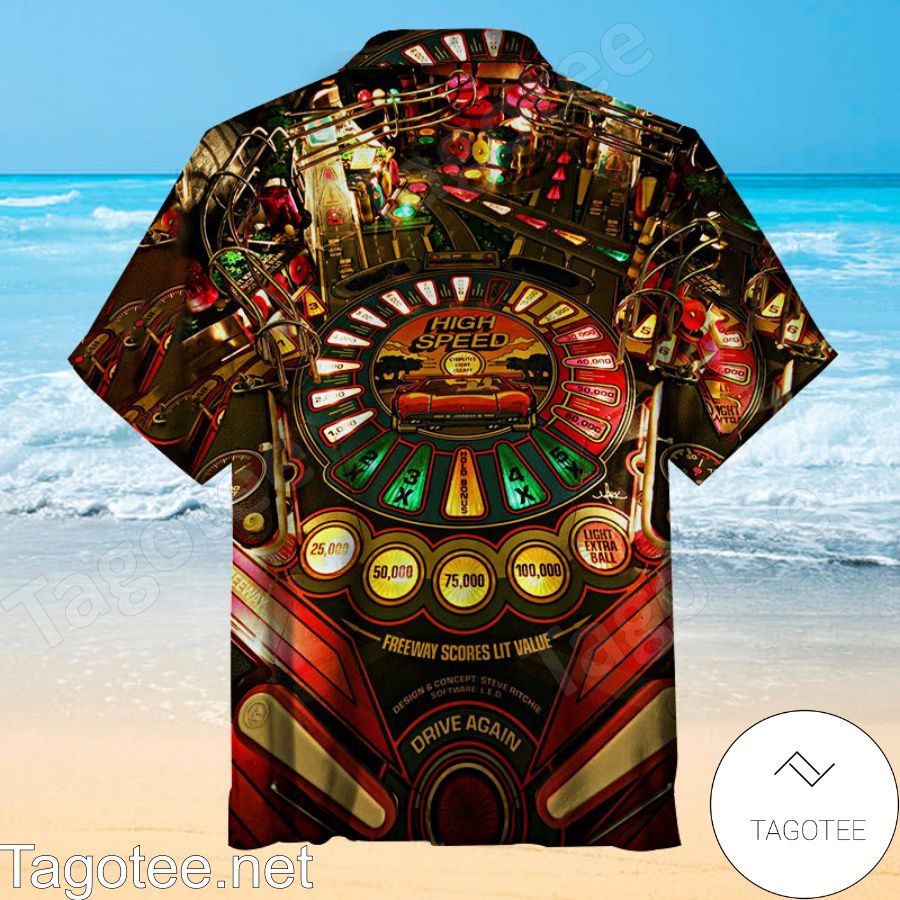 1986 Williams Pinball, High Speed Hawaiian Shirt a