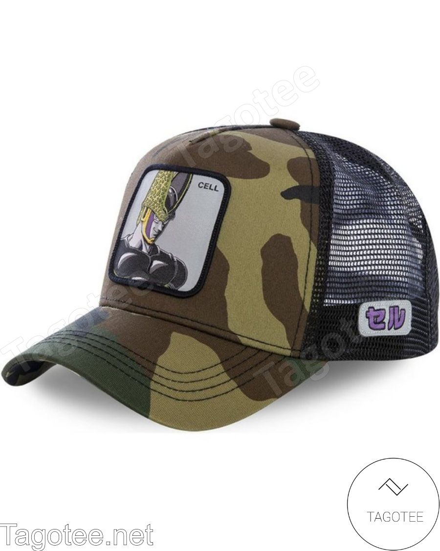 Cell Dragon Ball Camouflage Trucker Cap